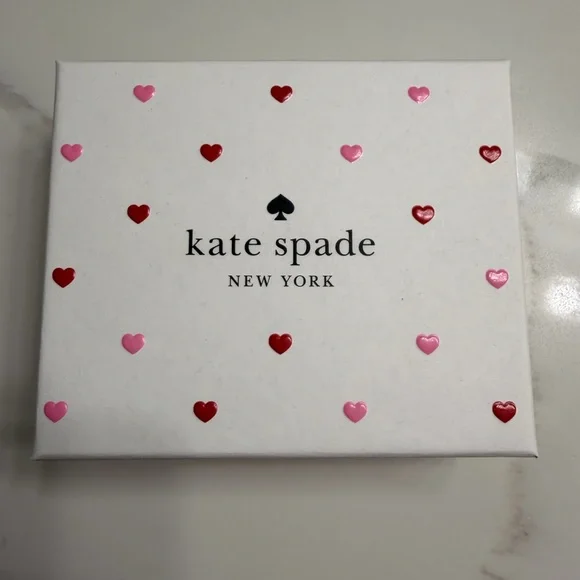 Kate Spade Light Pink Card Holder with Heart Accents - Picture 5 of 6